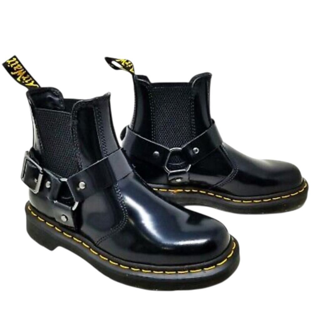 Dr. Martens Men’s Wilcox Smooth Leather Buckle Boots EUR 47 Size 13 NEW